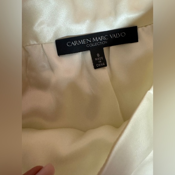 Carmen Marc Valvo Cream Pencil Skirt Set - Picture 8 of 16